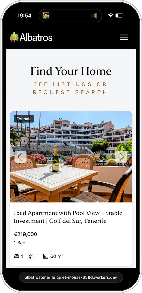 Albatros Real Estate mobile screenshot