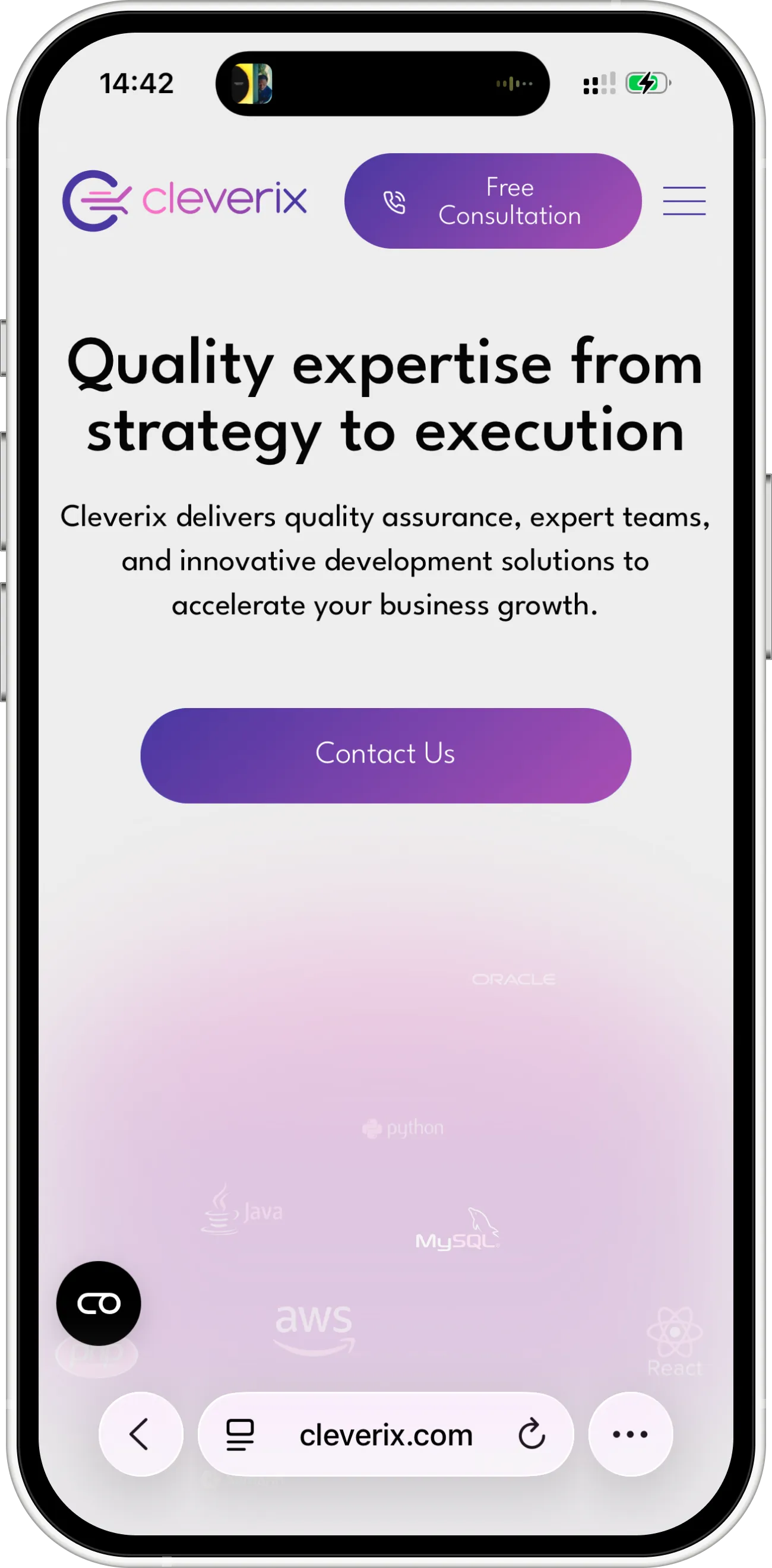 Cleverix mobile screenshot