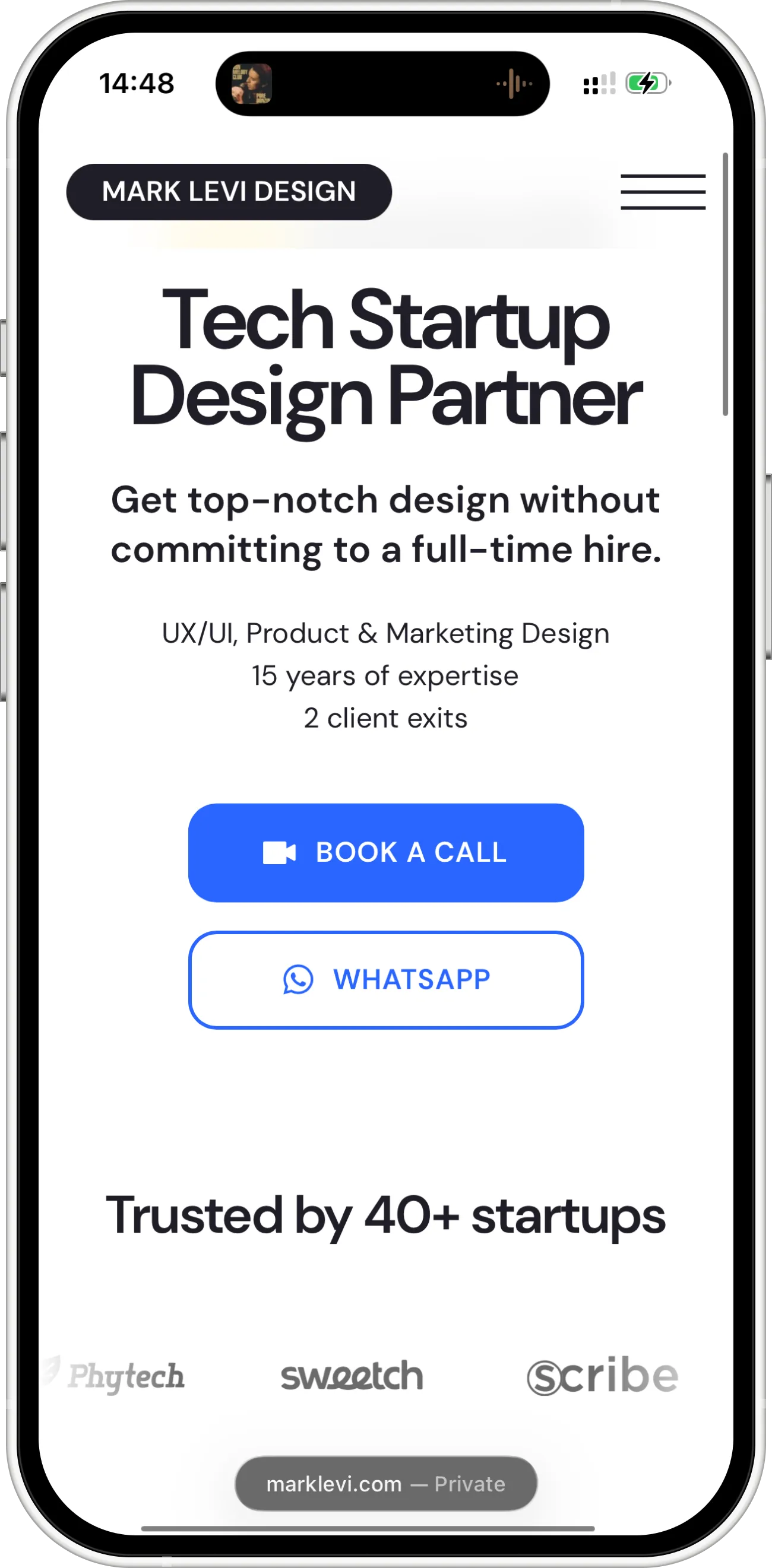 MarkLevi mobile screenshot