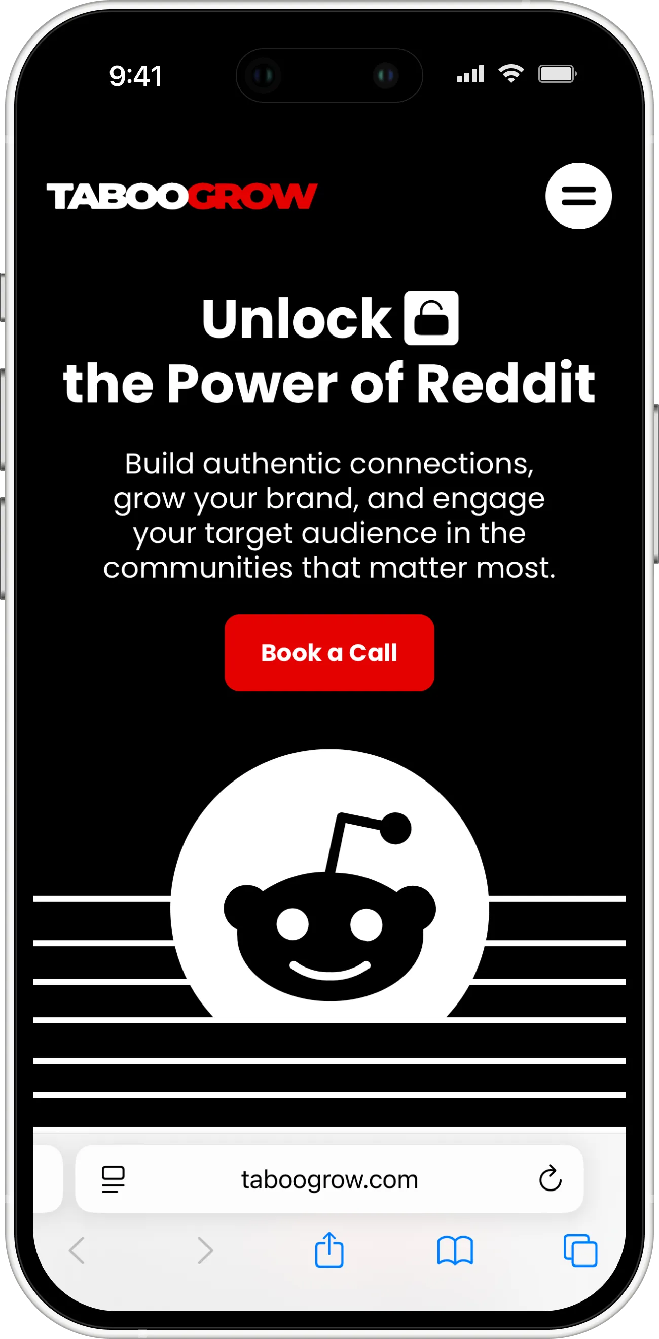 Taboogrow mobile screenshot