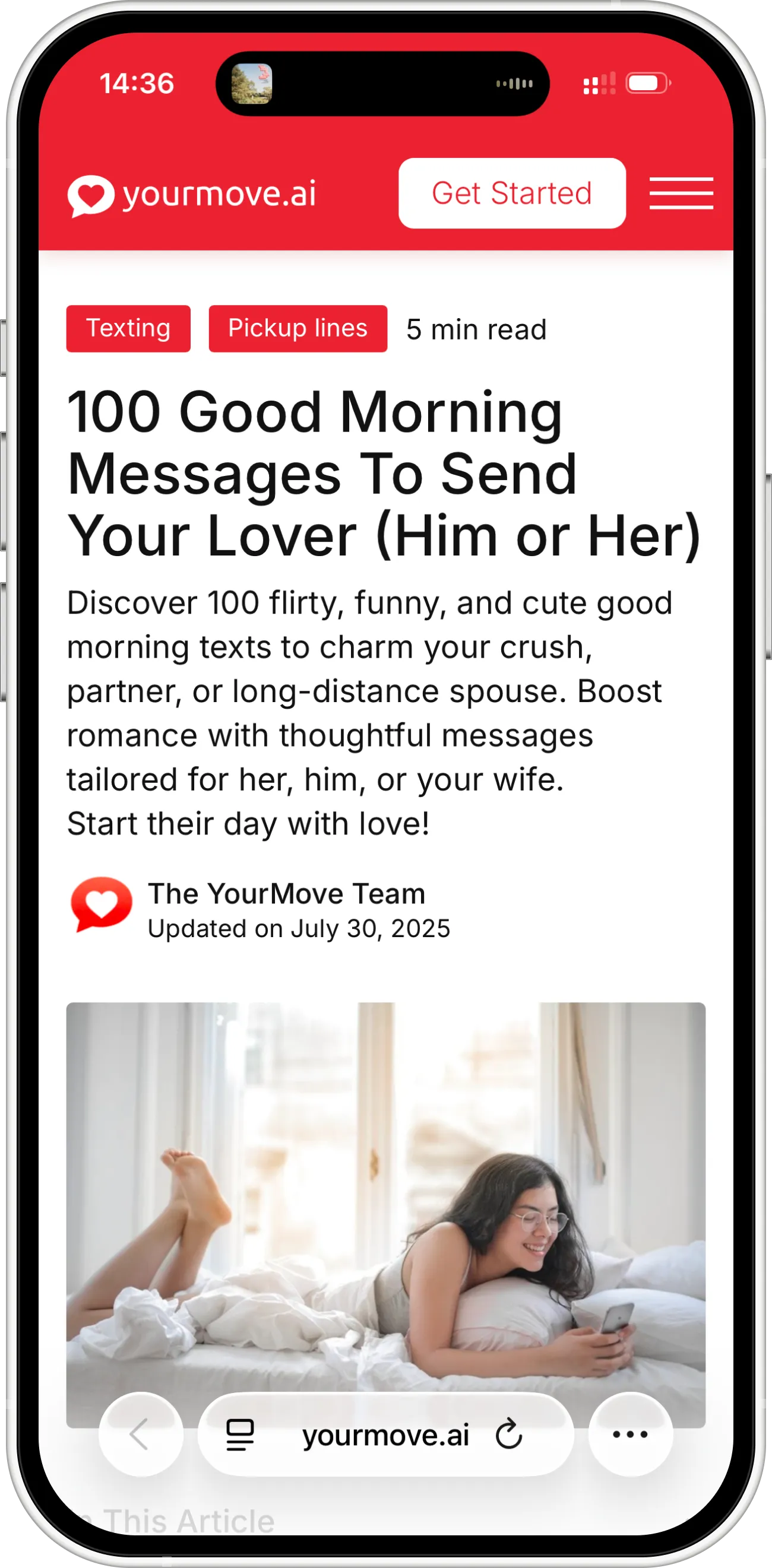 Yourmove AI mobile screenshot